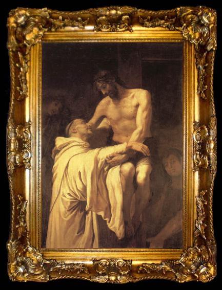 framed  RIBALTA, Francisco Christ Embracing St.Bernard, ta009-2